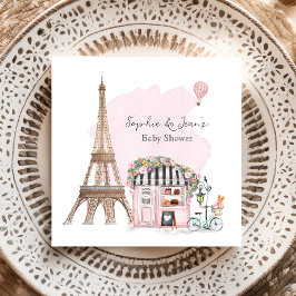 French Café Bonjour Bebe Paris Tea Baby Dusche Serviette