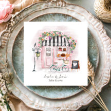 French Cafe Bonjour Bebe Paris Tea Baby Shower 