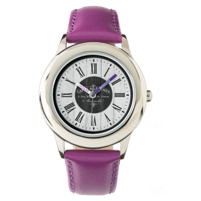French Café Classic Retro Armbanduhr (Vorderseite)