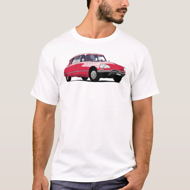 French Car Citroen DS Classic Car T-Shirt (Vorderseite)