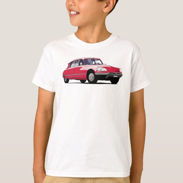 French Car Citroen DS Classic Car T-Shirt (Vorderseite)