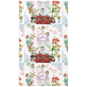 French chic, country rustic, floral pattern, roses tischdecke