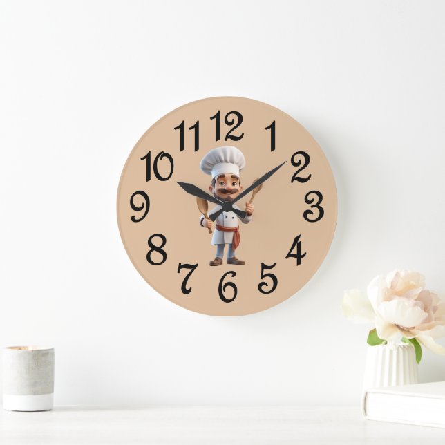 French Country Chief Acrylic Wall Clock Große Wanduhr (Zuhause)