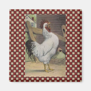 French Country Rooster Hen Kühlschrankmagnet Magnet