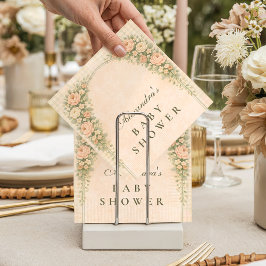 French Country Rose Arch Baby Shower Serviette