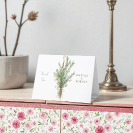 French Country Rosemary Wedding Dankeschön Karte