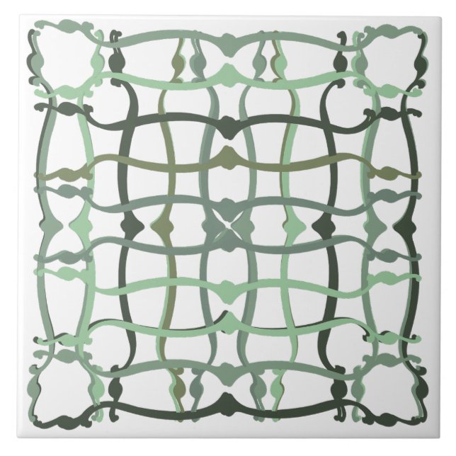 French countryside sage green tile fliese (Vorderseite)