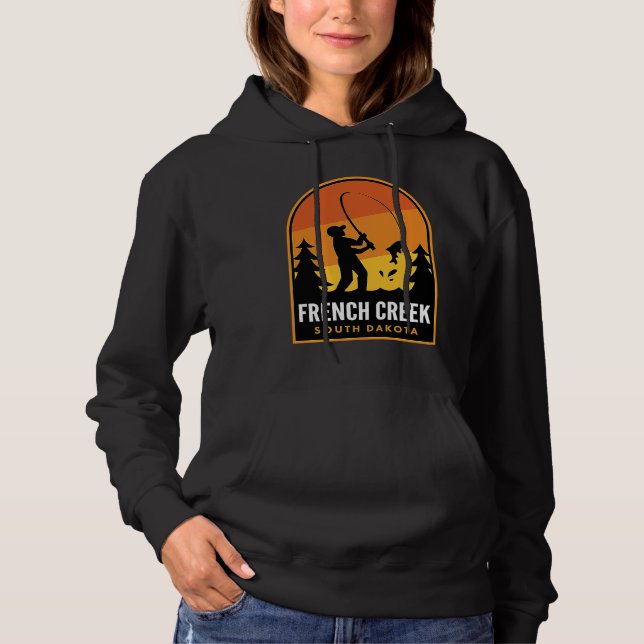 French Creek South Dakota Fishing Hoodie (Vorderseite)