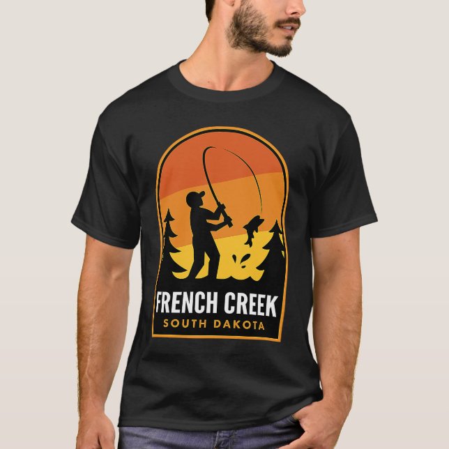 French Creek South Dakota Fishing T-Shirt (Vorderseite)