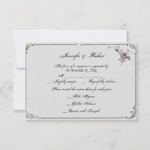 French Deko Frame Posh Wedding Response Card RSVP Karte