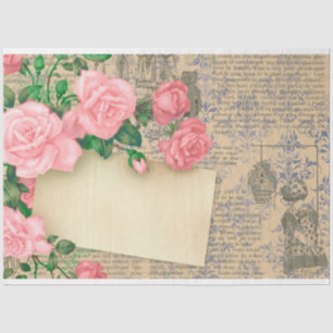 French Ephemera Tissue Paper Seidenpapier