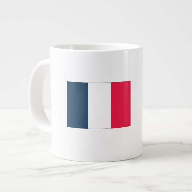 French Flag and National Anthem Coffee / Tea Mug Jumbo-Tasse (Vorderseite Links)