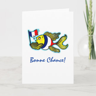 French Flag Fish funny cartoon Karte
