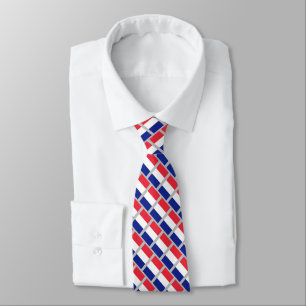 French flag of France custom pattern neck tie Krawatte