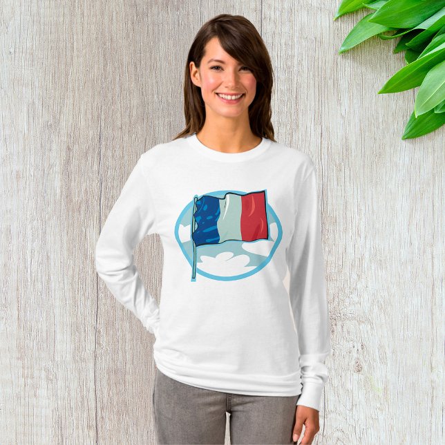 French Flag Tricolour Blue White Red France T-Shirt (Von Creator hochgeladen)