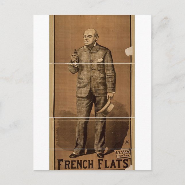 French Flats Vintag Theater Postkarte (Vorderseite)