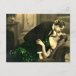 French Flirt - Romantische Vintage Postkarte