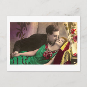 French Flirt - Romantische Vintage Postkarte