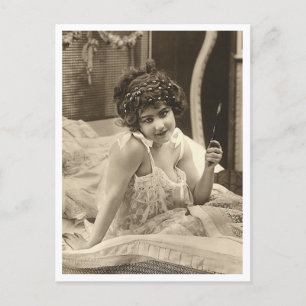 French Flirt - Vintage Pin-up Postkarte