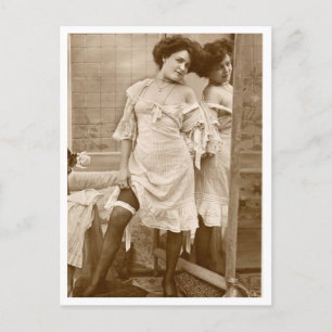 French Flirt - Vintage Pin-up Postkarte