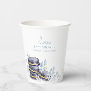 French Floral Bonjour Bébé Macaron Babydusche Pappbecher