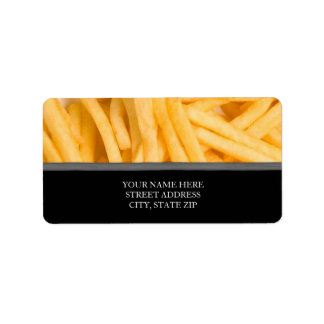 French Fries Address Labels Adressaufkleber