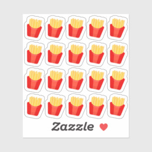 French Fries Cheat Day Fast Food Dinner Planner Aufkleber