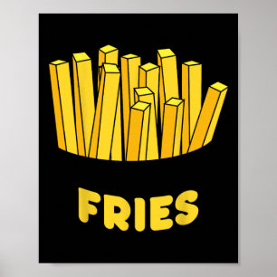 French Fries Costume Funny Easy Halloween Geschenk Poster