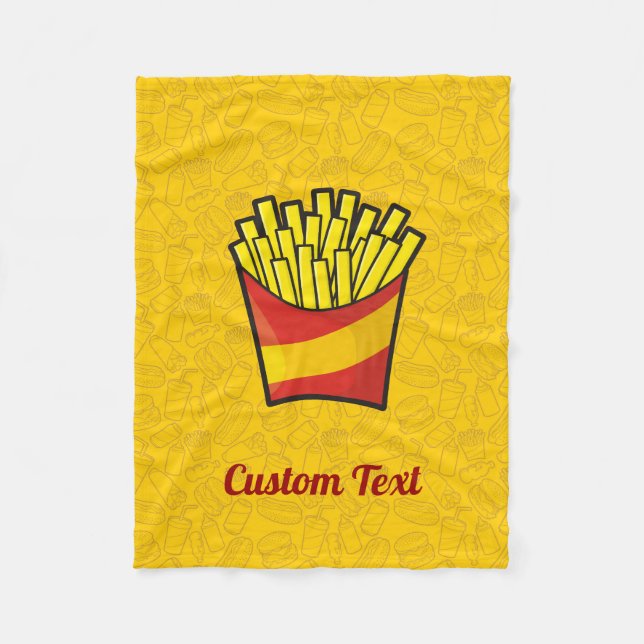 French Fries Fleece Blanket (Vorderseite)