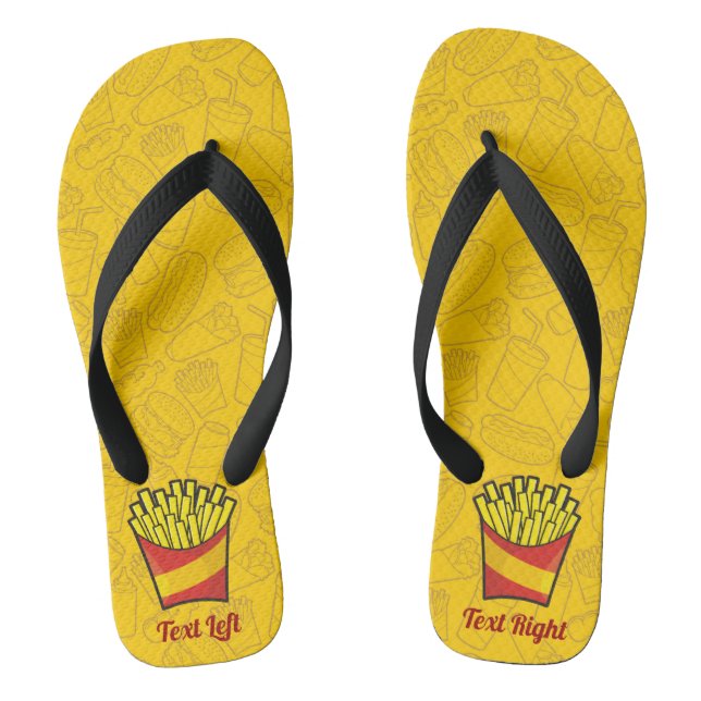 French Fries Flip Flops (Fußbett)