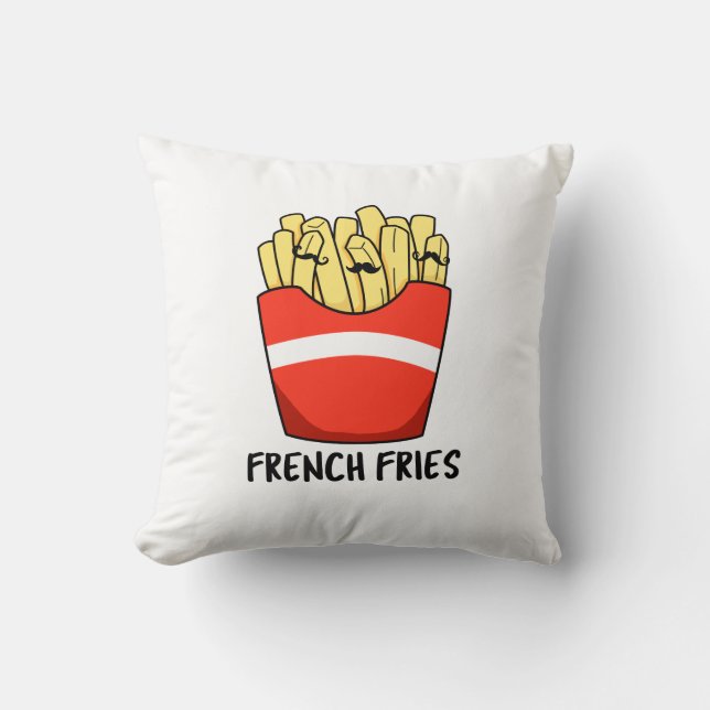 French Fries Funny Fast Food Pub Kissen (Vorderseite)