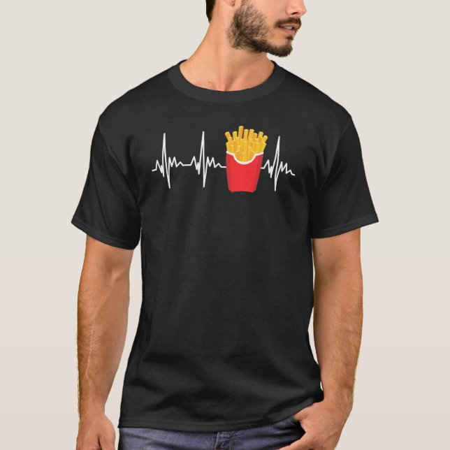 French Fries Heartbeat T-Shirt (Vorderseite)