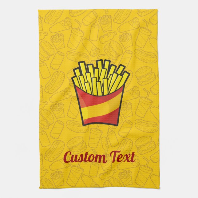 French Fries Kitchen Handtuch (Vertikal)