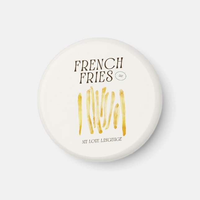 French Fries Liebe Funny Magnet (Vorne)