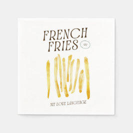 French Fries Lovers Funny Serviette