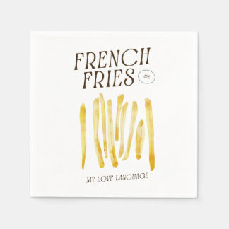 French Fries Lovers Funny Serviette
