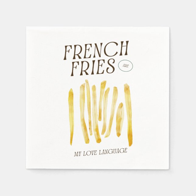 French Fries Lovers Funny Serviette (Vorderseite)