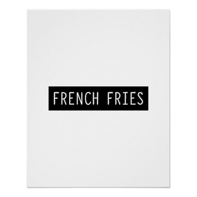 French Fries Old Schreibwriter Letters Poster (Vorderseite)