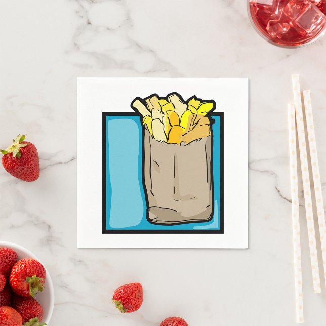 French Fries Paper Napkins Serviette (Von Creator hochgeladen)