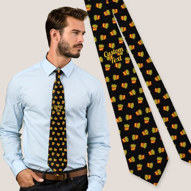 French Fries Pattern Necktie Krawatte (Von Creator hochgeladen)
