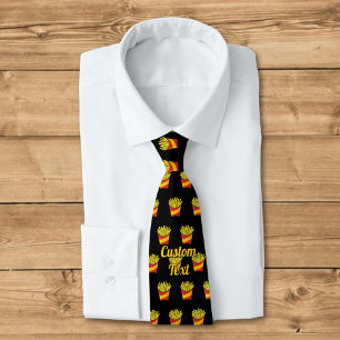 French Fries Pattern Necktie Krawatte