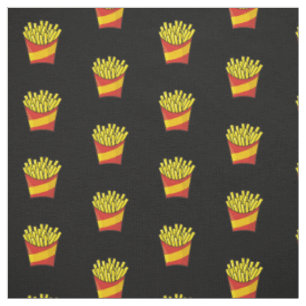 French Fries Pattern Stoff