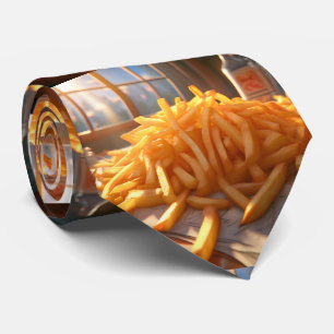 French Fries Platter Neck Tie Krawatte