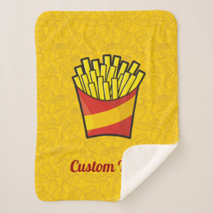 French Fries Sherpa Blanket Sherpadecke
