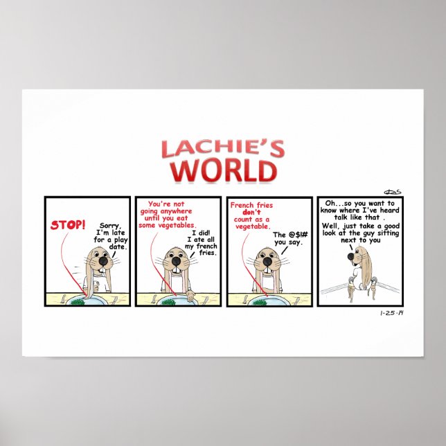 French Fries vs Vegetables Poster (Vorne)