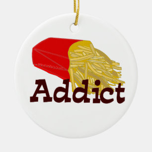 French Fry Addict Keramik Ornament