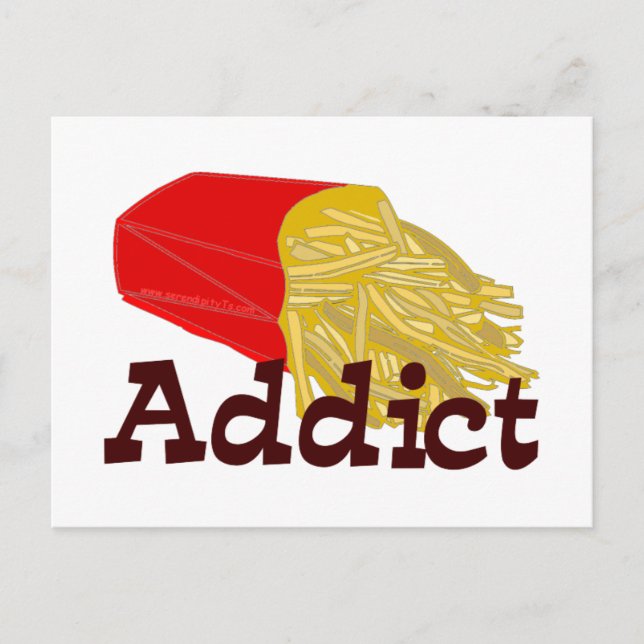French Fry Addict Postkarte (Vorderseite)