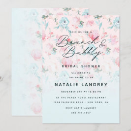 French Garden Blumenbrunch & Bubbly Brautparty Einladung