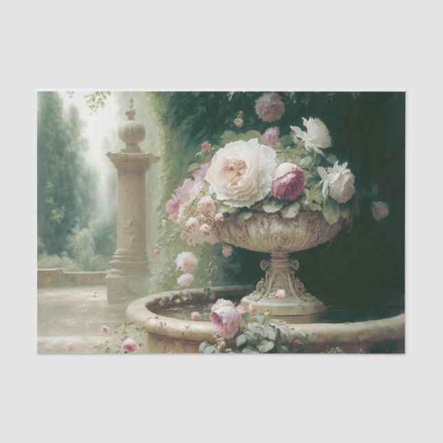 French Garden Urn Seidenpapier (Vorderseite)
