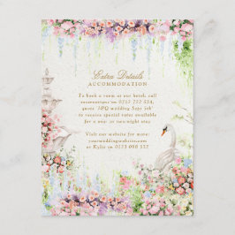 French Garden Wedding Accommodation Enclosure Card Begleitkarte